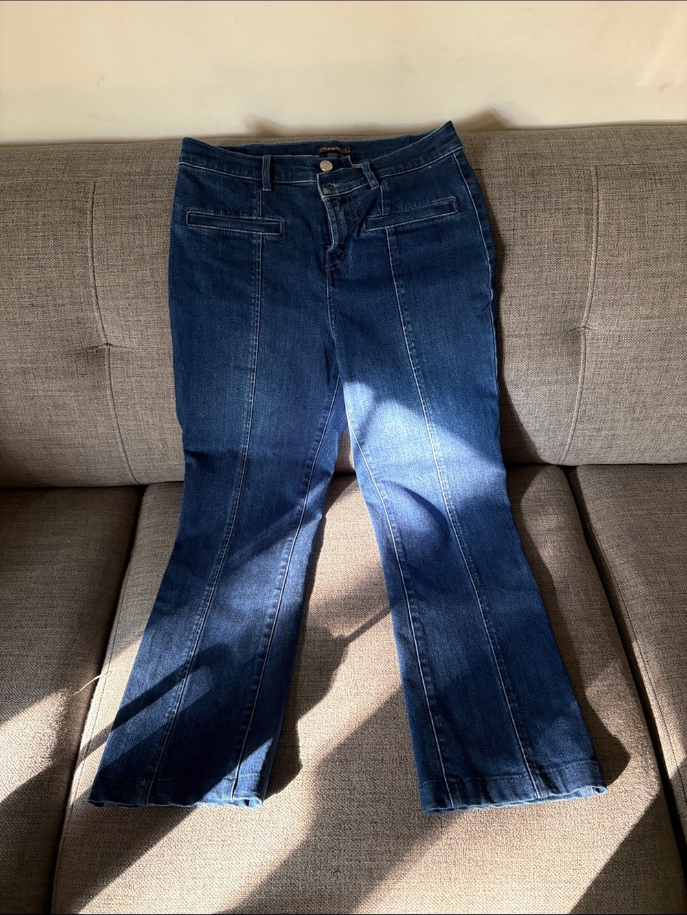 J. McLaughlin Dark Blue Flared Jeans